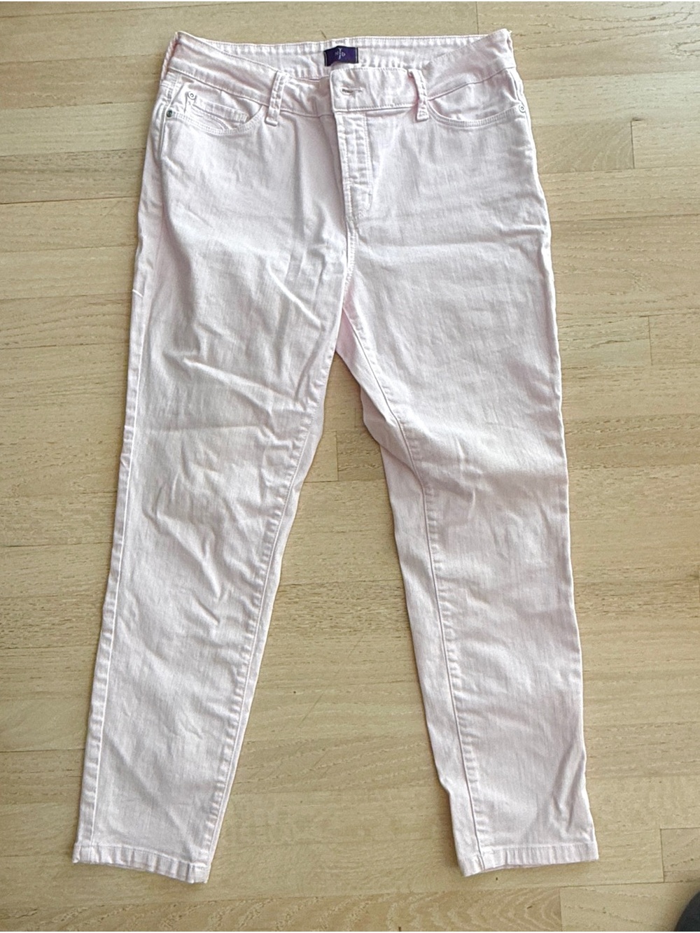 NYDJ Pastel Pink Cropped Ankle Jeans